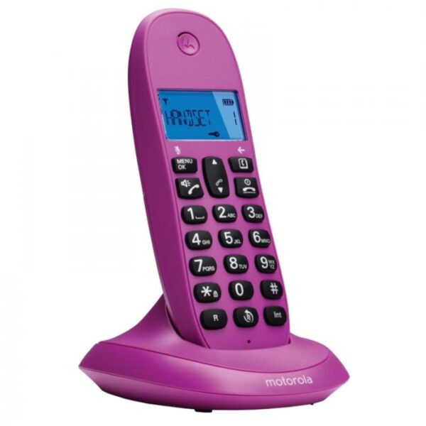 Telefono motorola c1001lb+ wireless inalambrico violeta - Imagen 2