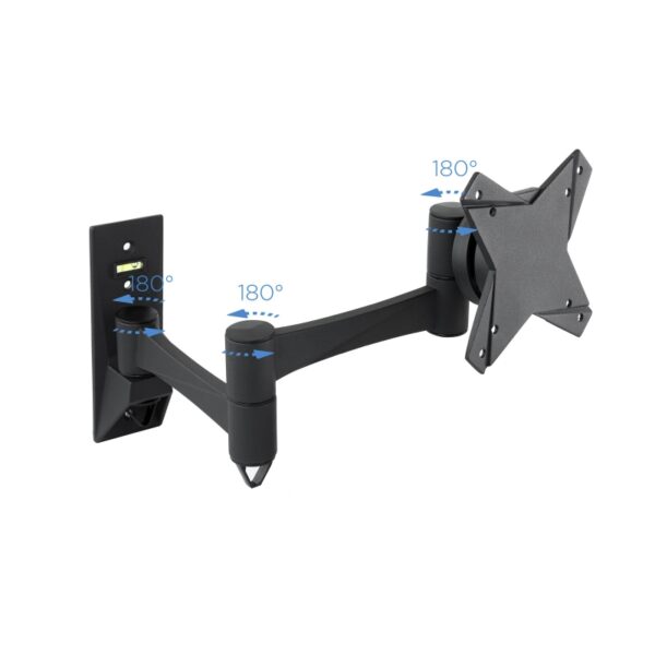 Soporte pared tv tooq lp2323tn - b 13 pulgadas -  27 pulgadas giratorio - inclinable carga maxima 15kg - Imagen 3