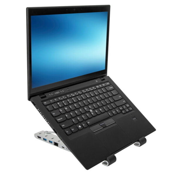 Soporte para portatil targus portable stand and dock 15.6 pulgadas plata - Imagen 2