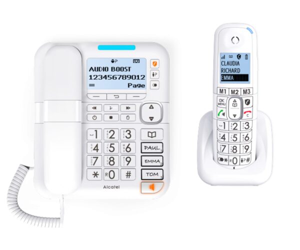 Telefono duo alcatel dec xl785 combo white