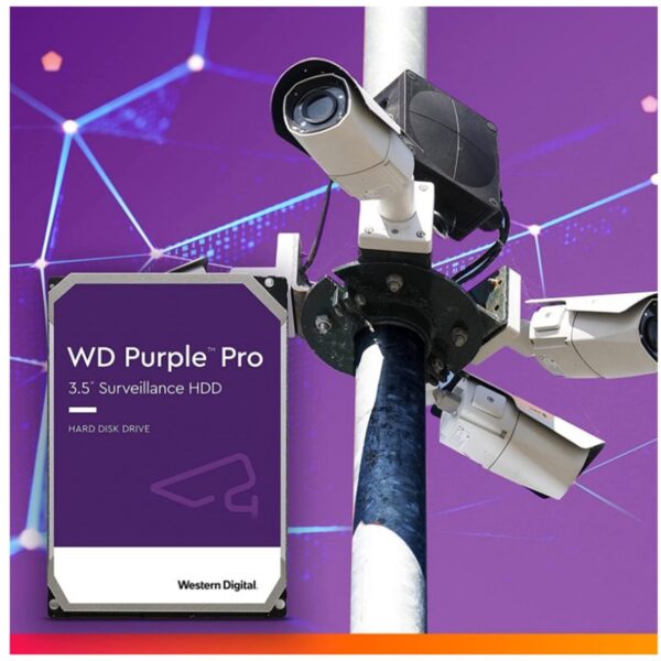 Disco duro interno hdd wd western digital purple wd8001purp 8tb 3.5 pulgadas sata3 7200rpm 256mb - Imagen 3