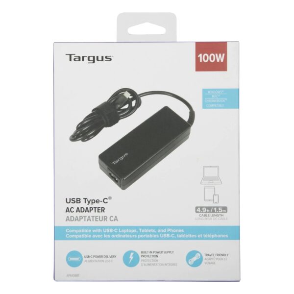 Cargador de corriente universal targus 100w usb tipo c - Imagen 3