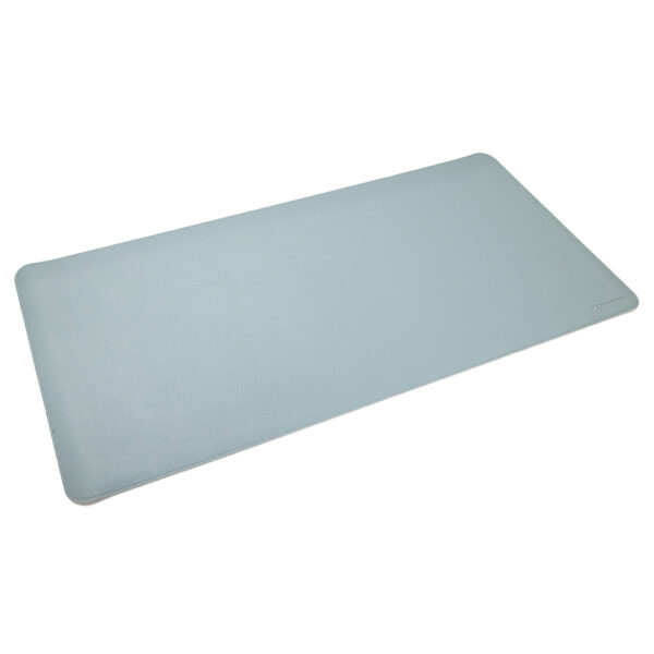 Phoenix matepad alfrombrilla escritorio ratón pu 80 x 40 cm antideslizante impermeable materíal simil cuero azul - gris - Imagen 2