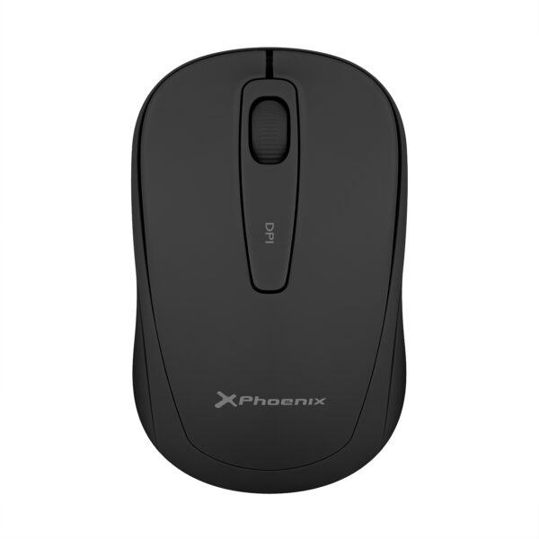 Phoenix m250 ratón inalámbrico 2.4 ghz receptor usb hasta 1600 dpi compatible con pc mac portátil color negro