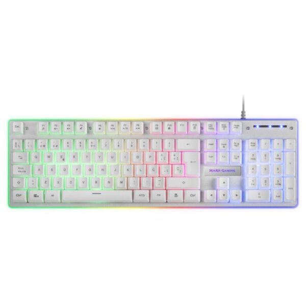 Kit teclado + raton mars gaming mcpx rgb blanco + alfombrilla - Imagen 2
