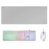 Kit teclado + raton mars gaming mcpxwpt rgb blanco + alfombrilla portugues