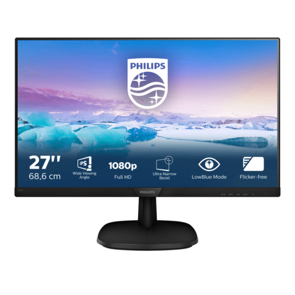 Monitor led 27 pulgadas philips 273v7qdsb - 00 ips -  fhd -  hdmi - vga - dvi - d - 75hz - 5ms - vesa - Imagen 2
