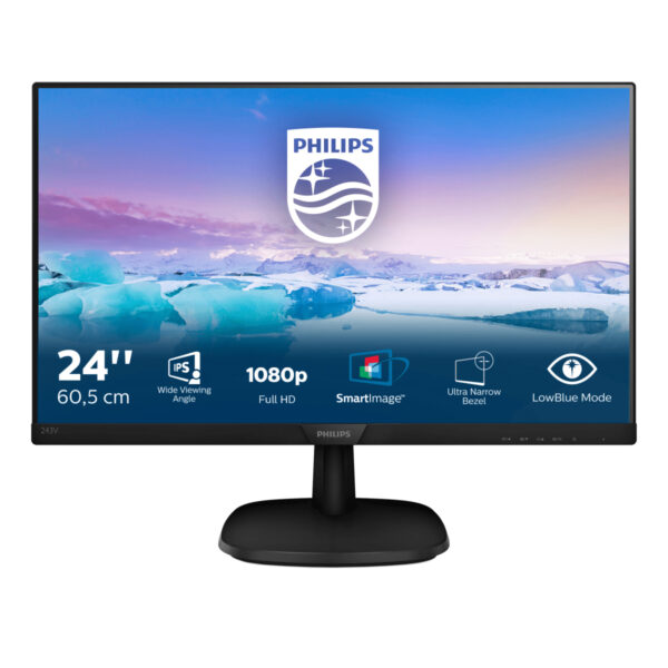 Monitor led 23.8 pulgadas philips 243v7qdsb ips -  fhd -  hdmi -  dvd - i -  vga - 60hz -  5ms -  vesa - Imagen 2