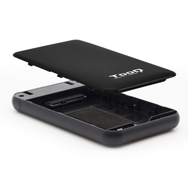 Caja externa tooq tqe - 2528b 2.5 pulgadas 9.5mm sata 3 usb 3.1 negra - Imagen 2