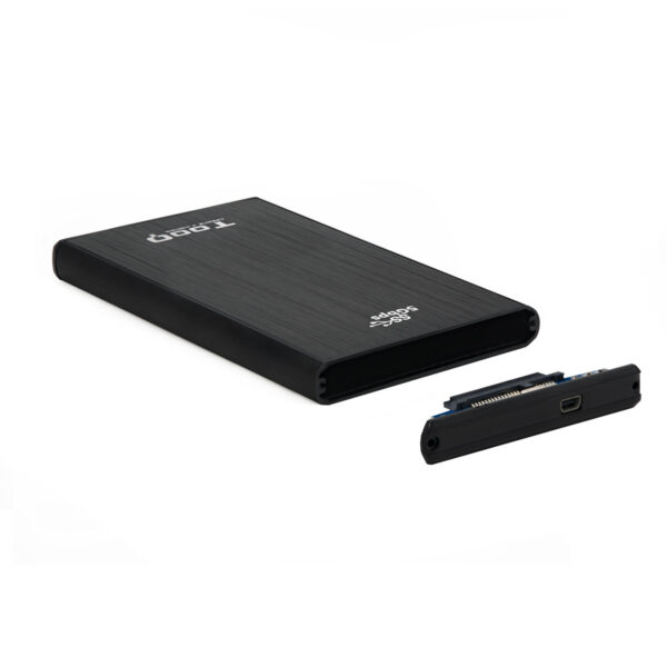 Caja externa tooq tqe - 2522b para hdd - ssd 2.5 pulgadas 9.5mm sata usb 3.0 negra - Imagen 3