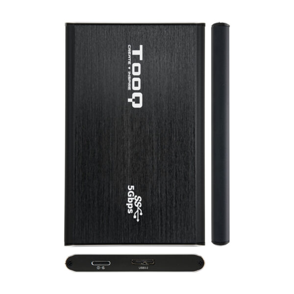 Caja externa tooq tqe - 2529b para hdd - ssd 2.5 pulgadas sata 3 usb 3.0 negro - Imagen 3