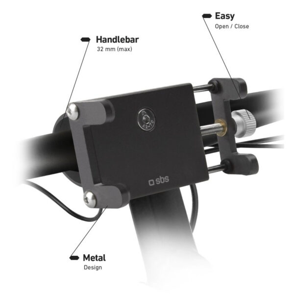 Soporte bici - patinete smartphone sbs teeridemetal aluminio - Imagen 3