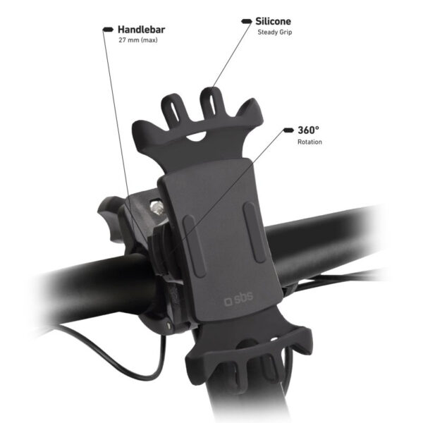 Soporte bici - patinete smartphone sbs teeridehold360 rotacion 360 grados - Imagen 3
