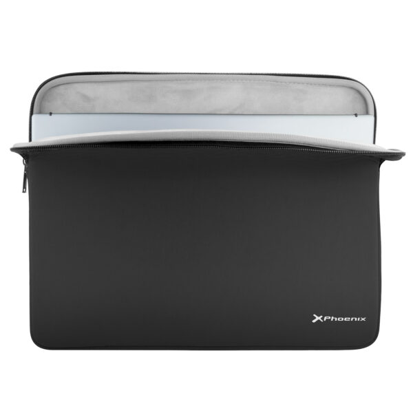 Funda de neopreno phoenix para tablet o portátil 14 pulgadas interior terciopelo negra - Imagen 3