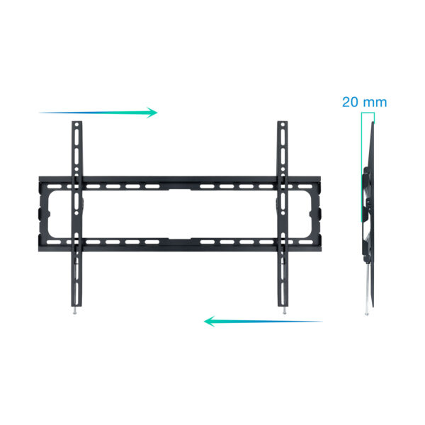 Soporte pared tv television monitor tooq lp1080f - b 37 pulgadas - 80 pulgadas carga maxima 45kg - Imagen 2