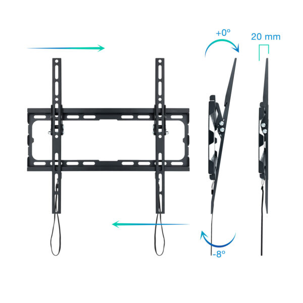 Soporte pared tv television monitor tooq lp1071t - b 32 pulgadas - 70 pulgadas carga maxima 45kg - Imagen 2