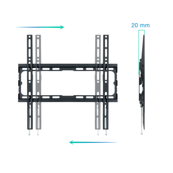 Soporte pared tv television monitor tooq lp1070f - b 32 pulgadas - 70 pulgadas carga maxima 45kg - Imagen 2