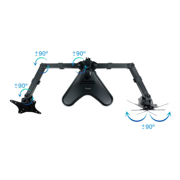 Soporte monitor de mesa tooq db1702tn - b 2 pantallas 17 pulgadas - 32 pulgadas carga maxima 9kg - Imagen 3