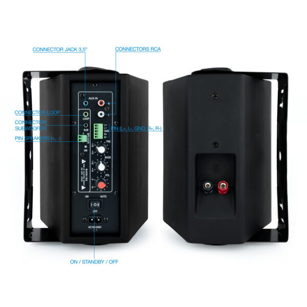 Altavoces autoamplificados pared tooq tqows - 01b con soporte - Imagen 3