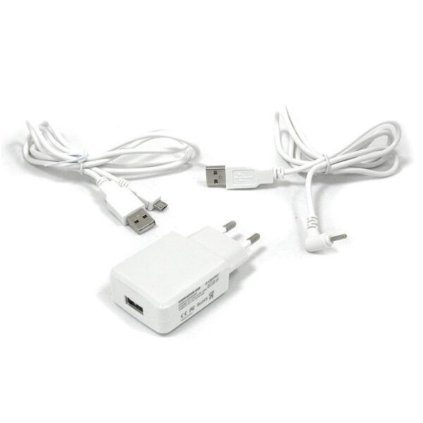 Cargador de pared leotec usb 5v 2a usb - 2.5mm usb - micro usb blanco - Imagen 2