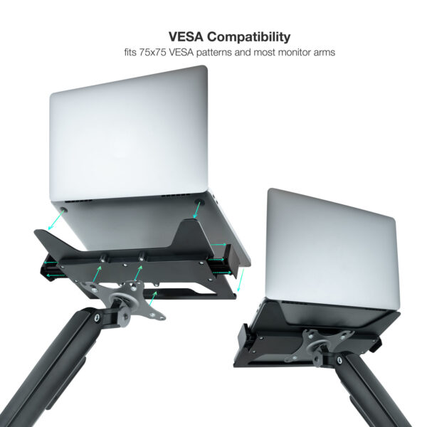 Soporte tooq para portatil 11.6 pulgadas -  17.3 pulgadas carga maxima 9kg vesa 75 x 75 - Imagen 3