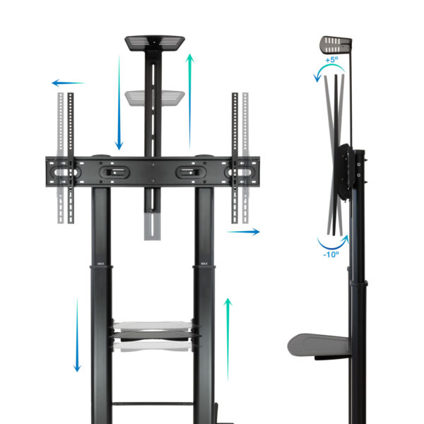 Soporte suelo tv tooq fs20400hm - b 60 pulgadas - 100 pulgadas carga maxima 100kg - Imagen 3