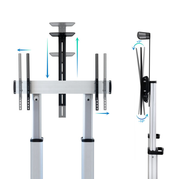 Soporte suelo tv tooq fs20300m - b 60 pulgadas - 100 pulgadas carga maxima 100kg aluminio - Imagen 3