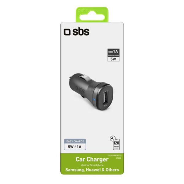Cargador coche mini sbs 1 x usb 12 - 24v 1000mah - Imagen 3