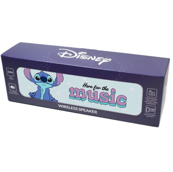Altavoz ert group bt stereo 2.1 portatil inalambrico 10w stitch disney azul - Imagen 3