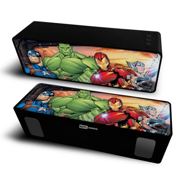 Altavoz ert group bt stereo 2.1 portatil inalambrico 10w avengers 006 marvel multicolor - Imagen 2