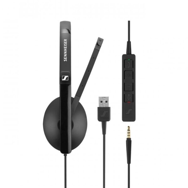 Auriculares epos sennheiser sc 135 jack 3.5mm usb microfono negro - Imagen 2