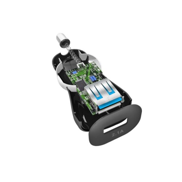 Kit cargador coche mini sbs 1x usb 2.1a 12 - 24v 2100 mah+cable usb a micro usb 1m - Imagen 2