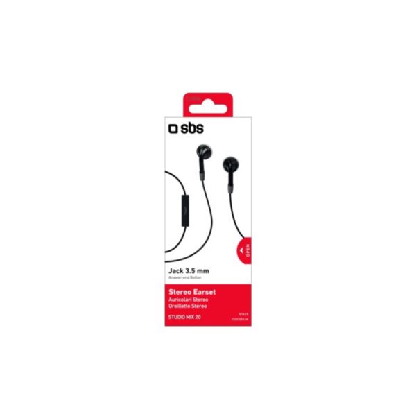 Auriculares magneticos sbs te0cse41k negro jack 3.5mm negro - Imagen 2