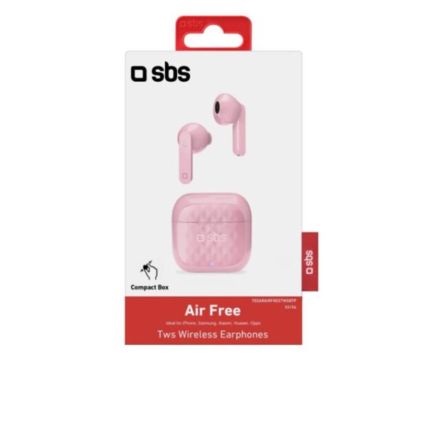 Auriculares inalambricos magneticos sbs teearairfreetwsbtp rosa - Imagen 3