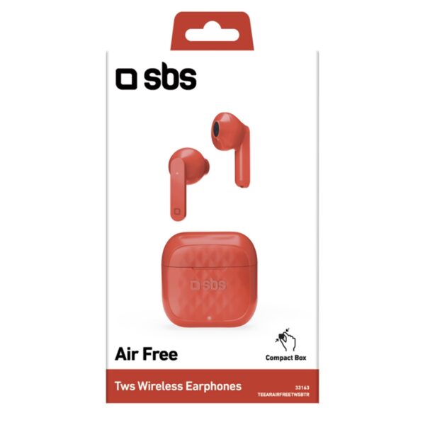 Auriculares inalambricos magneticos sbs teearairfreetwsbtr rojo - Imagen 2