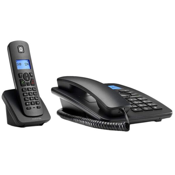 Kit telefono fijo + dect motorola c4201 negro - Imagen 2