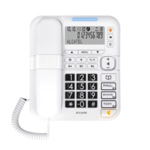 Telefono fijo con cable alcatel tmax 70 white