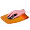 Alfombrilla reposamuñecas flexible fellowes naranja base antideslizante - Imagen 2