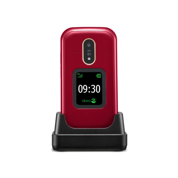Telefono movil doro 7080 clam red -  white - 2.8 pulgadas -  4g - rojo y blanco - Imagen 2