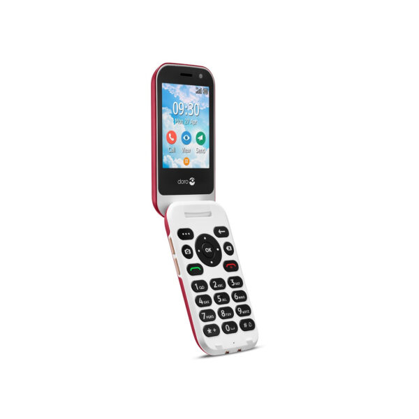 Telefono movil doro 7080 clam red -  white - 2.8 pulgadas -  4g - rojo y blanco - Imagen 3