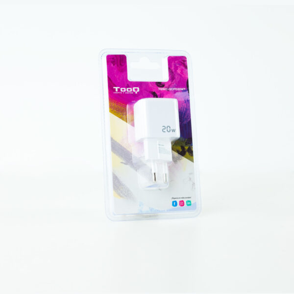 Cargador de pared tooq doble usb - c + usb a blanco 20w - Imagen 2
