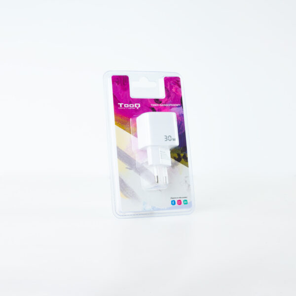 Cargador de pared tooq doble usb - c + usb a blanco 30w - Imagen 2