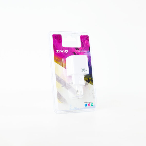 Cargador de pared tooq usb - c blanco 30w - Imagen 2