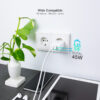 Cargador de pared tooq doble usb - c + usb a blanco 45w - Imagen 3