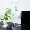 Cargador de pared tooq triple 2xusb - c + usb a blanco 65w - Imagen 3
