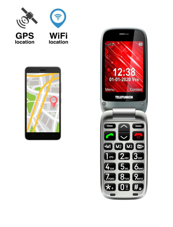 Telefono movil telefunken s560 senior phone - 2g - gps - 2.8 pulgadas - negro - Imagen 2