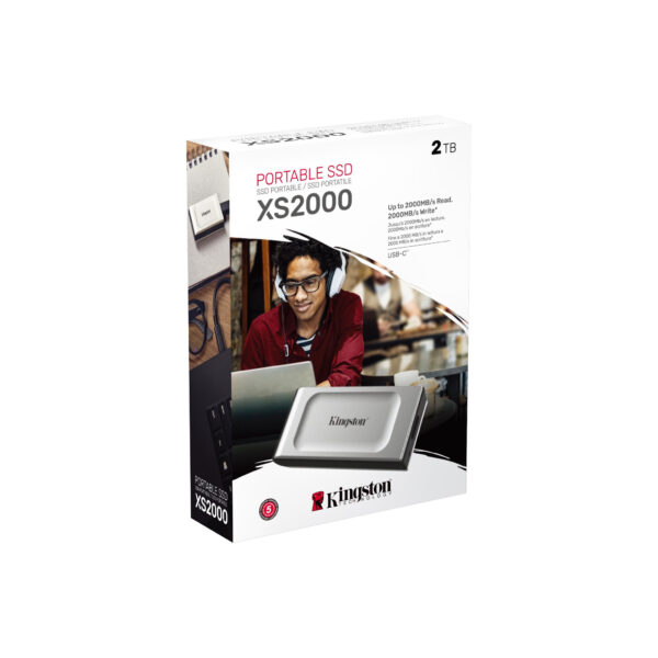 Disco duro externo solido ssd kingston xs2000 portable 2tb usb tipo c - Imagen 3