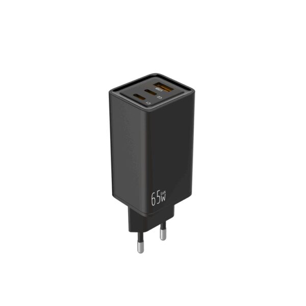 Cargador de pared leotec 65w carga rapida 2 usb tipo - c pd 1 usb - a negro - Imagen 2