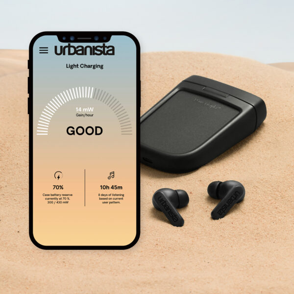 Auriculares urbanista true wireless inalambricos phoenix desert rose carga solar - Imagen 2