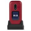 Telefono movil doro 6060 red - white - 2.8 pulgadas -  blanco y rojo